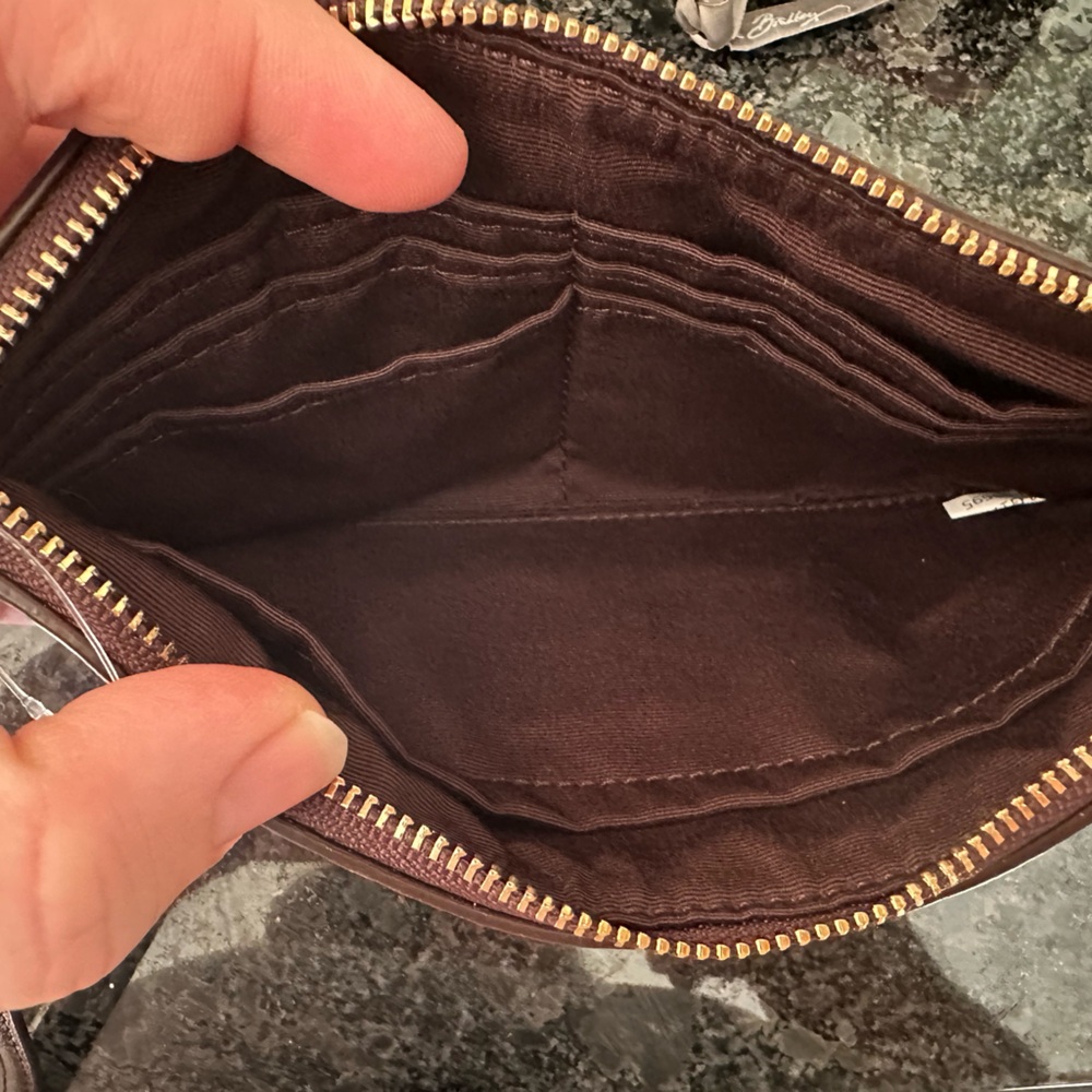 Coach Dark Brown Zip-Around Wallet - Picture 3 of 3